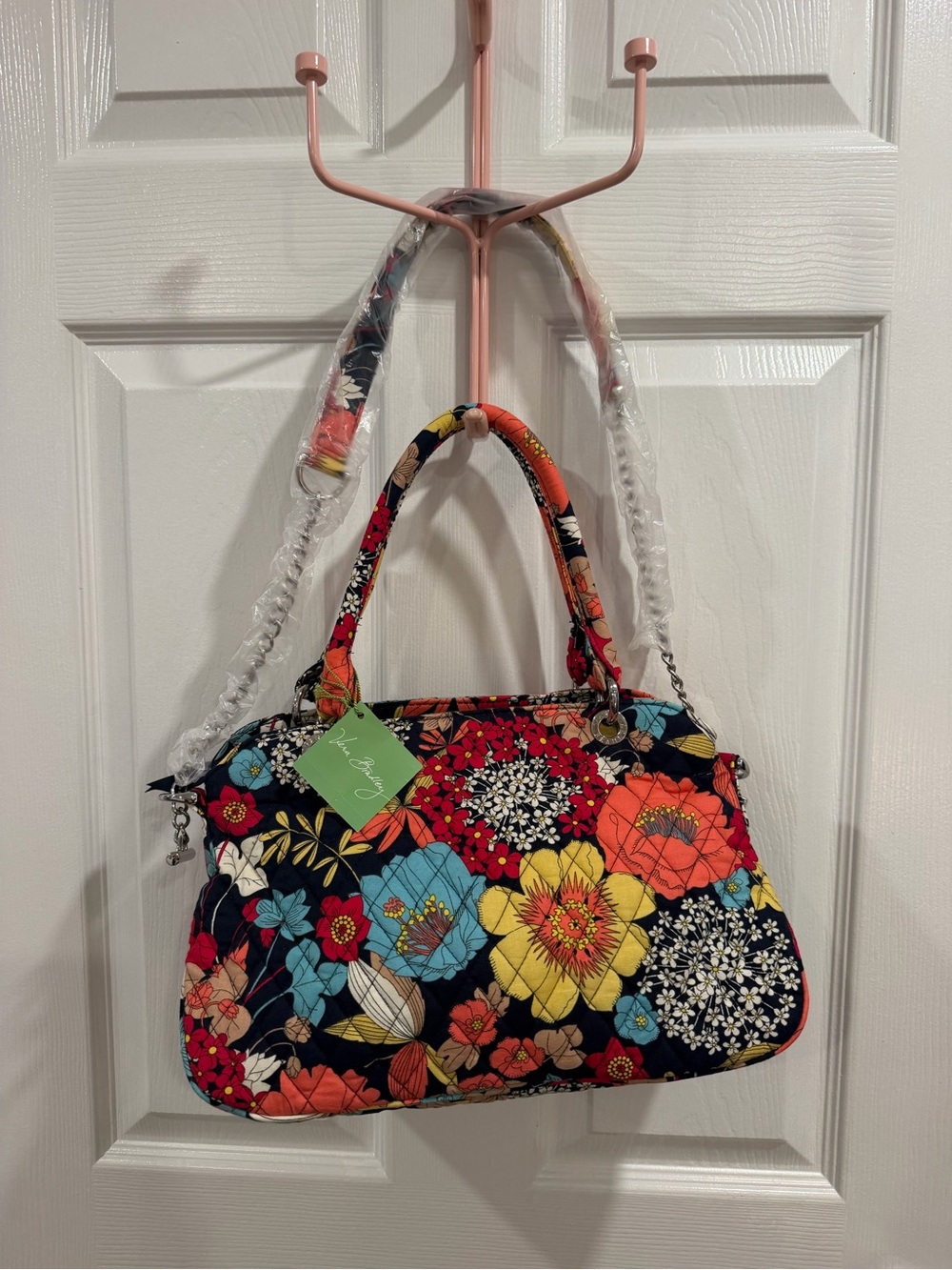 Floral Quilted Tote Bag - Multicolor